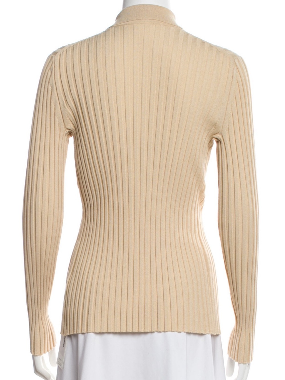 Vince Slim Ribbed Crewneck Sweater - Cream